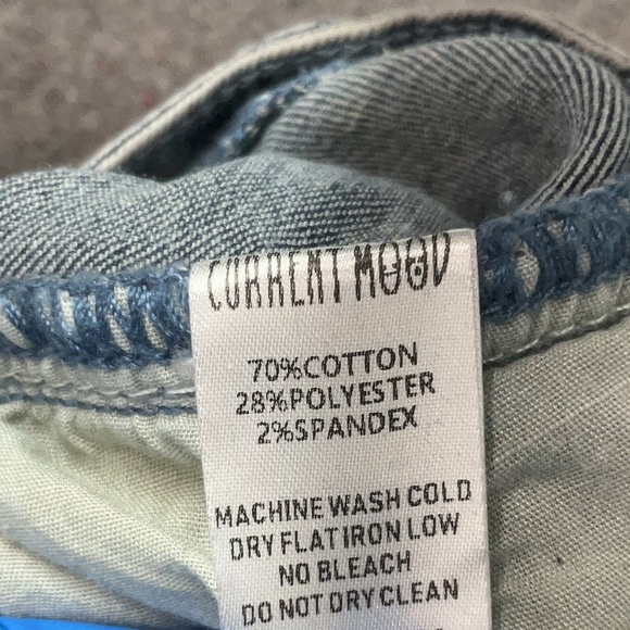 Current Mood Blue Flare Jeans with Eclectic Patchwork - Picture 3 of 3